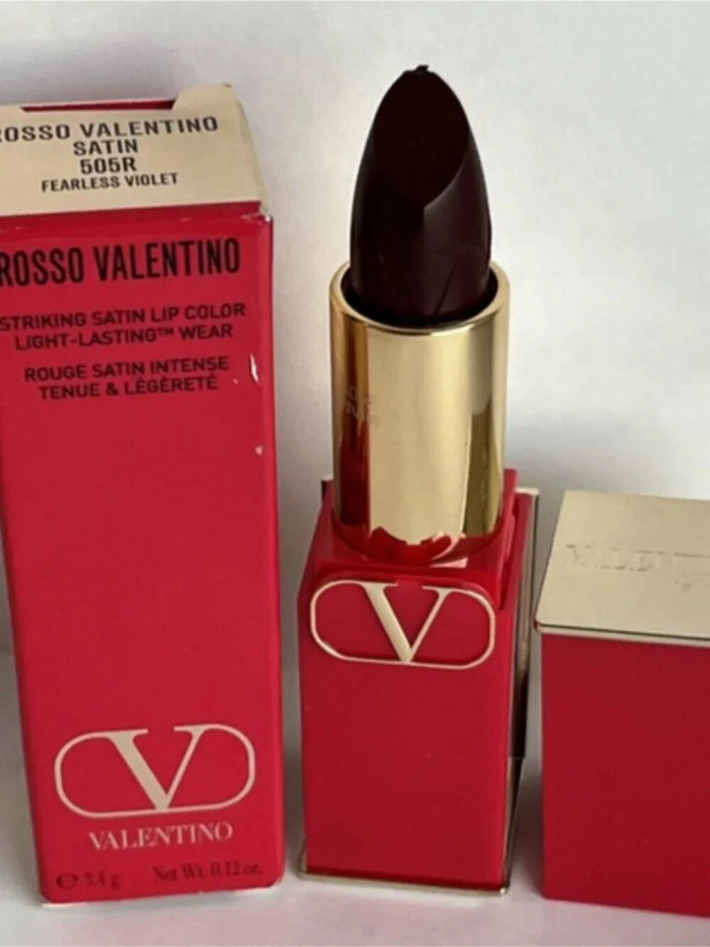 Valentino Striking Satin Lipstick Fearless Violet